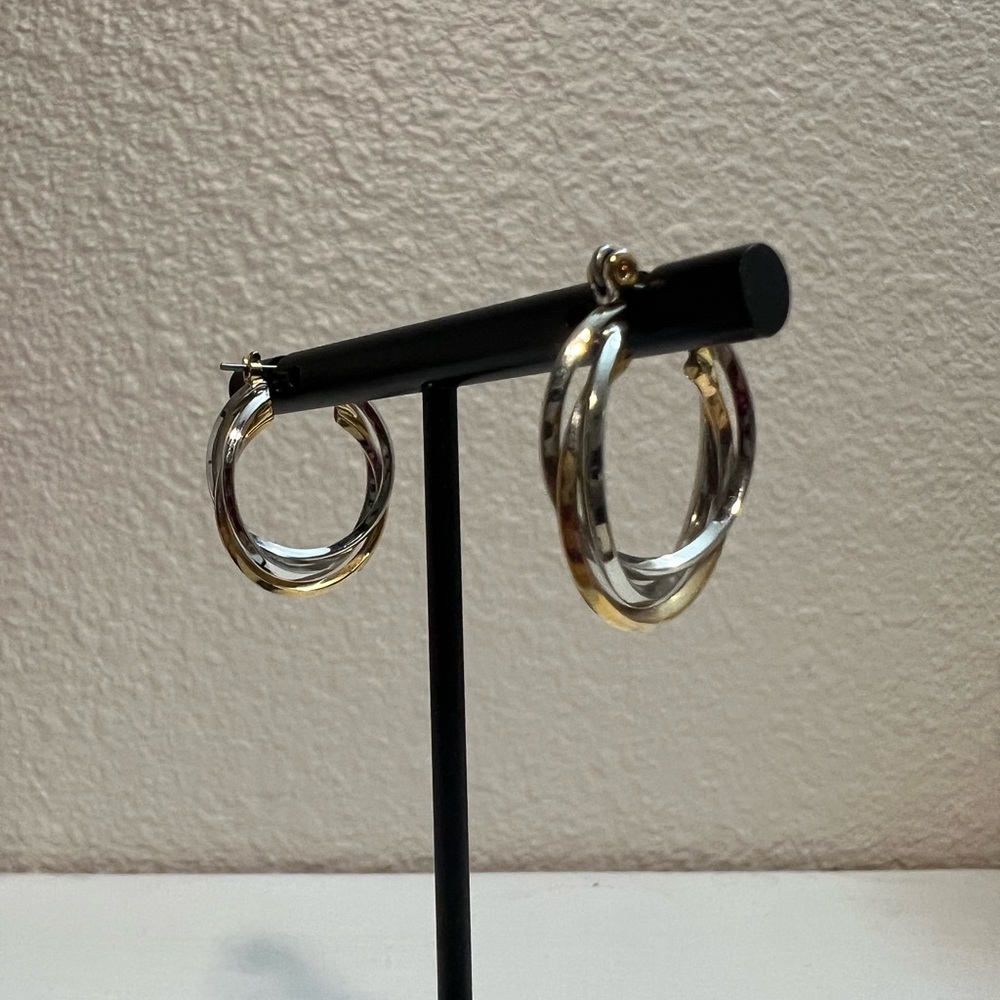 Gold and Silver Earrings - Picture 9 of 13